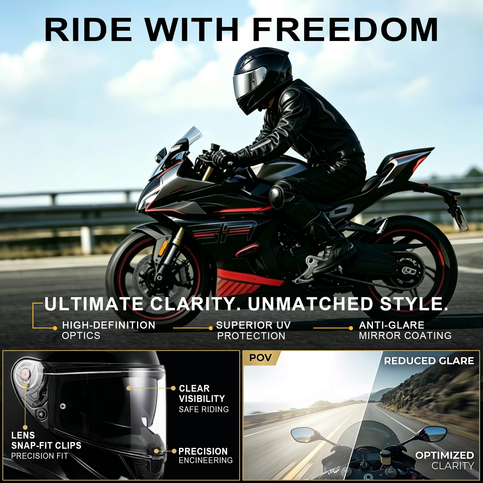 PSLER Visiera Casco Moto Ricambio Compatibile con LS2 FF811 VECTOR II, Citation II, Visiera Protettiva Anti-Graffio e UV, Pinlock Ready(Argento)