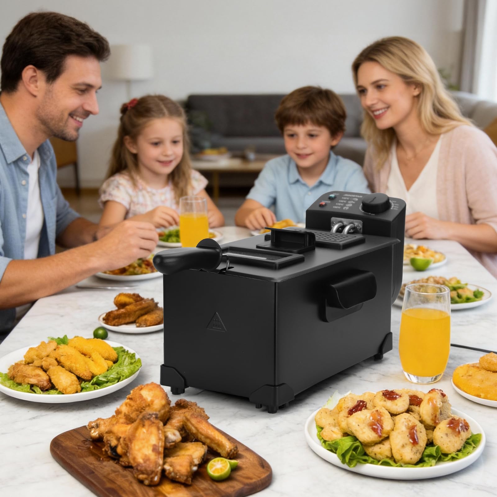 Aigostar Slater - Fritteuse mit öl-3L, 2200 W friteuse mit fett Staubschutzdeckel inkl. Sichtfenster, stufenloser Temperaturregler bis 190°C, Abnehmbare Teile, Einfach zu Reinigen, knusprige Pommes