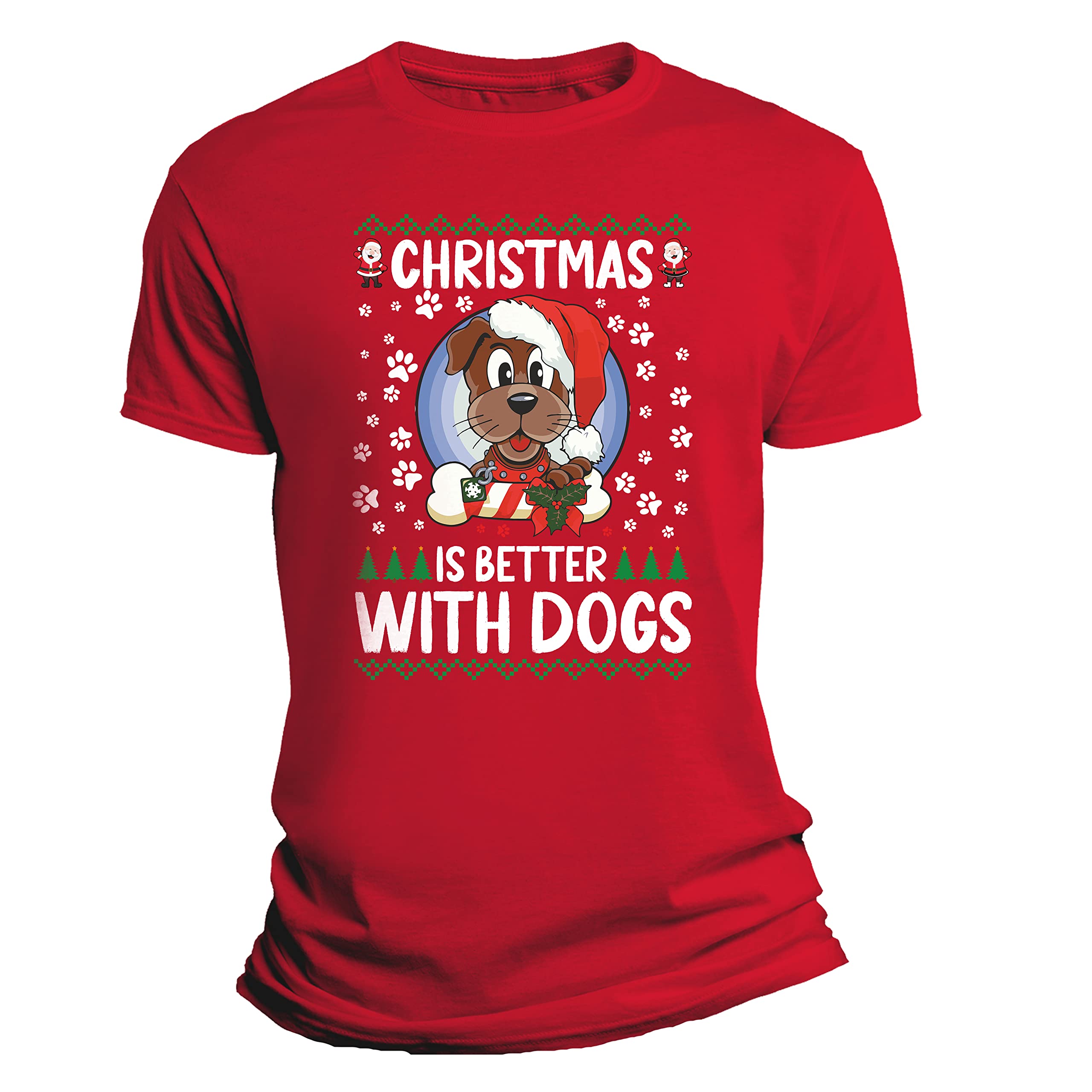 Tris Famiglia Magliette Natale - 3 Tshirt - Animali - Cane - Gatto - Dog - Cat - Animali Domestici - Animalista - papà - Mamma - Baby