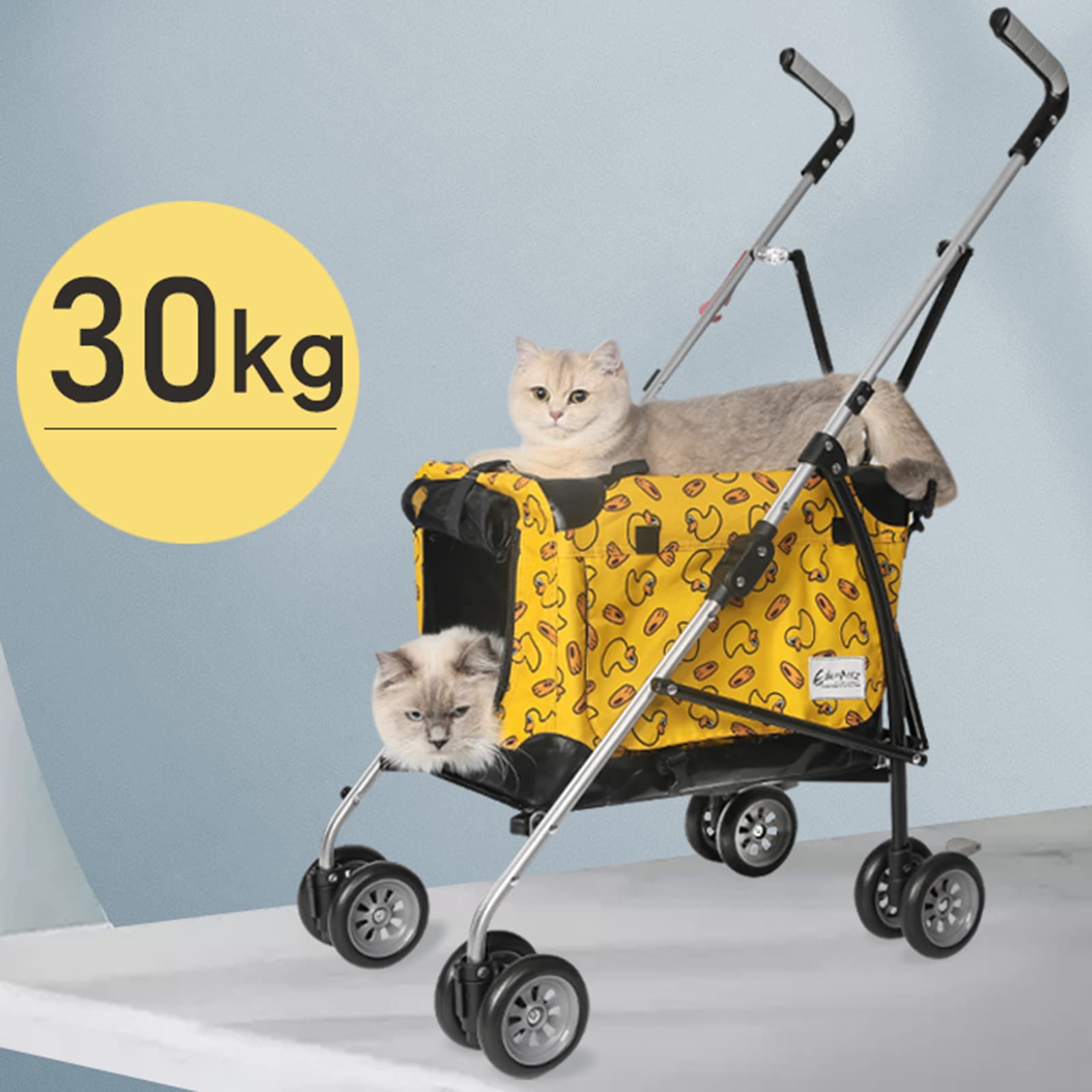 Homewell Dubbellaags opvouwbare hondenwagen, 2 dierenwagen, honden