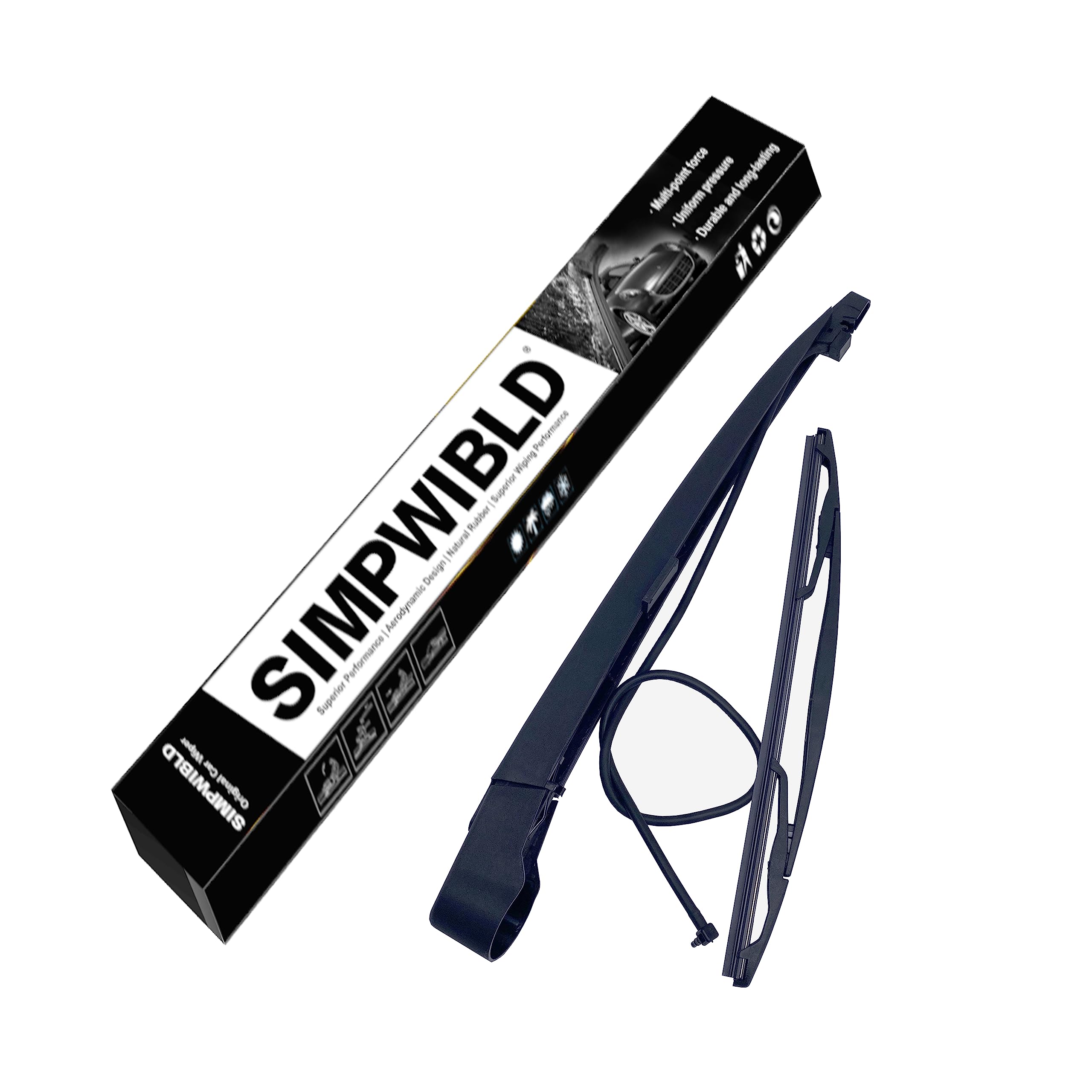 Photo 1 of SIMPWIBLD Replacement for 2007-2013 GMC Yukon/2007-2013 Chevrolet Escalade Suburban 1500/2500 Rear Windshield Wiper Blade Arm Set, Easy to Install (set of 2)