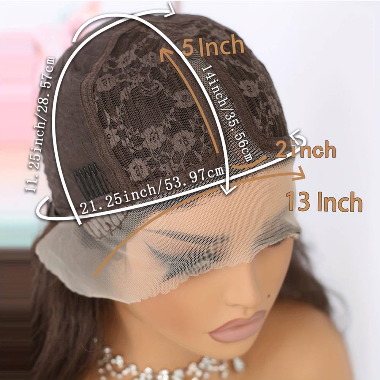 Andria Honey Blonde Highlight Body Wave Long Wig - Ombre Lace Front, Synthetic, Heat Resistant, 24 Inch Middle Part
