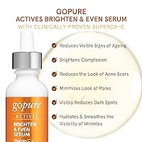 Vista 3 de goPure Actives - Suero de vitamina C, suero iluminador con vitamina C y ácido ferúlico, beneficios hidratantes y antienvejecimiento, mejora