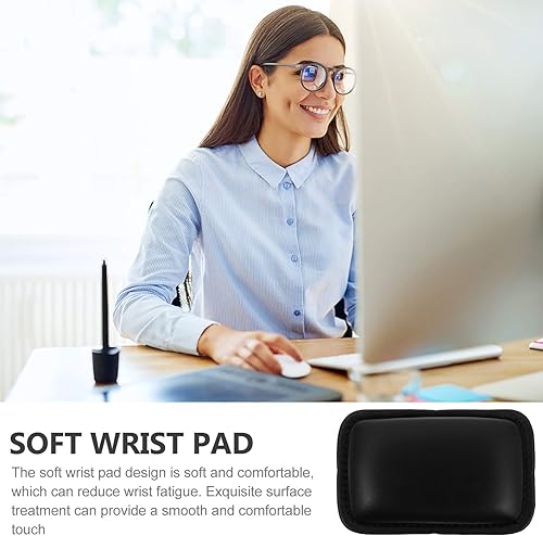 Miniatura 5 de Alfombrilla para reposamuñecas para computadora, reposamuñecas ergonómica, de cuero, almohadilla de espuma viscoelástica para reposamuñecas,