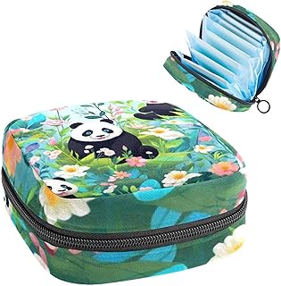 Sanitary Napkin Storage Bag for Feminine Pads, First Period Kit for Women, Panda Portable Menstrual Period Sanitary Pouch