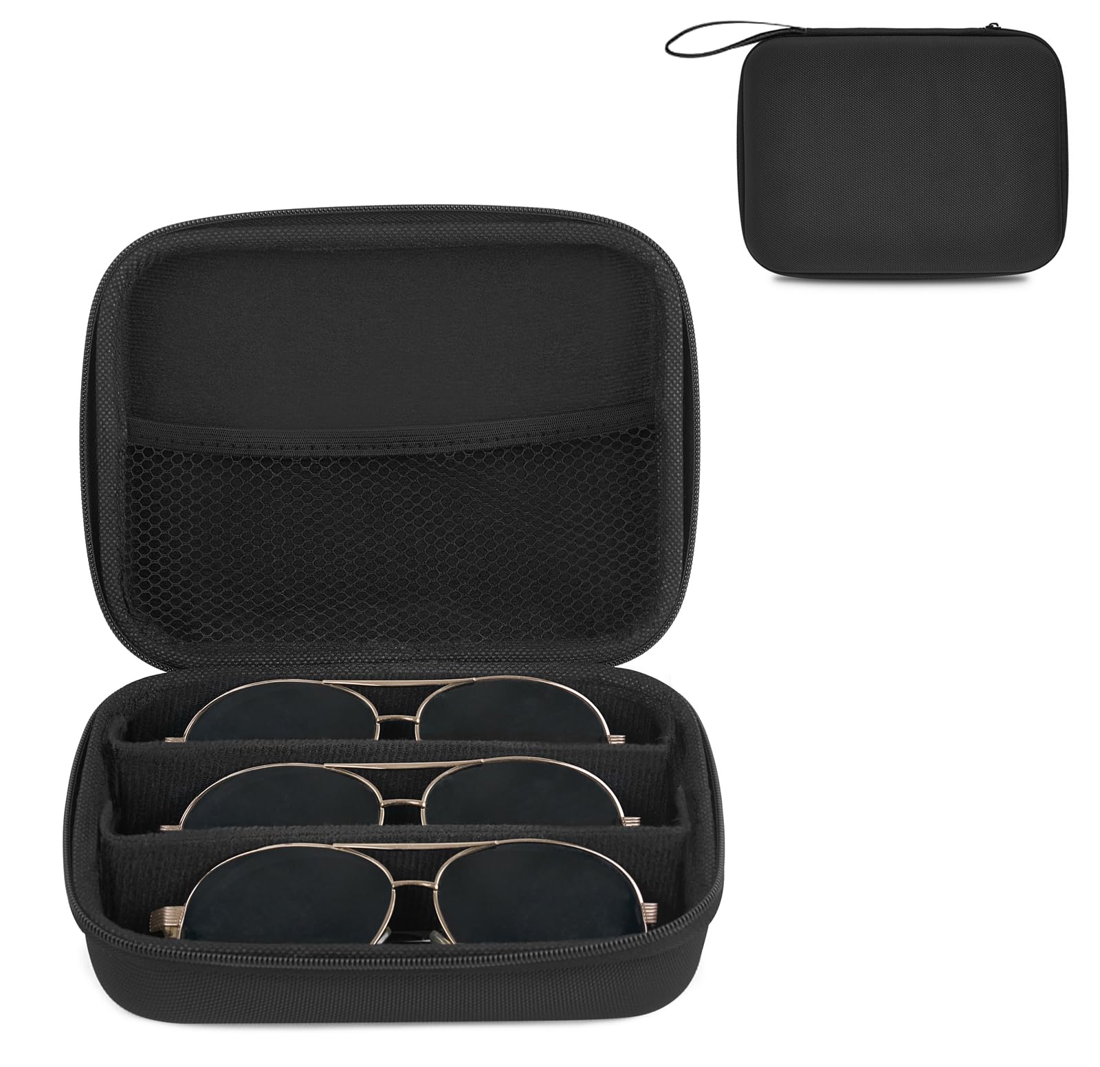 Photo 1 of *See Clerk Notes*Mkono Travel Sunglasses Case Glass Organizer Multiple Pairs Adjustable Slot