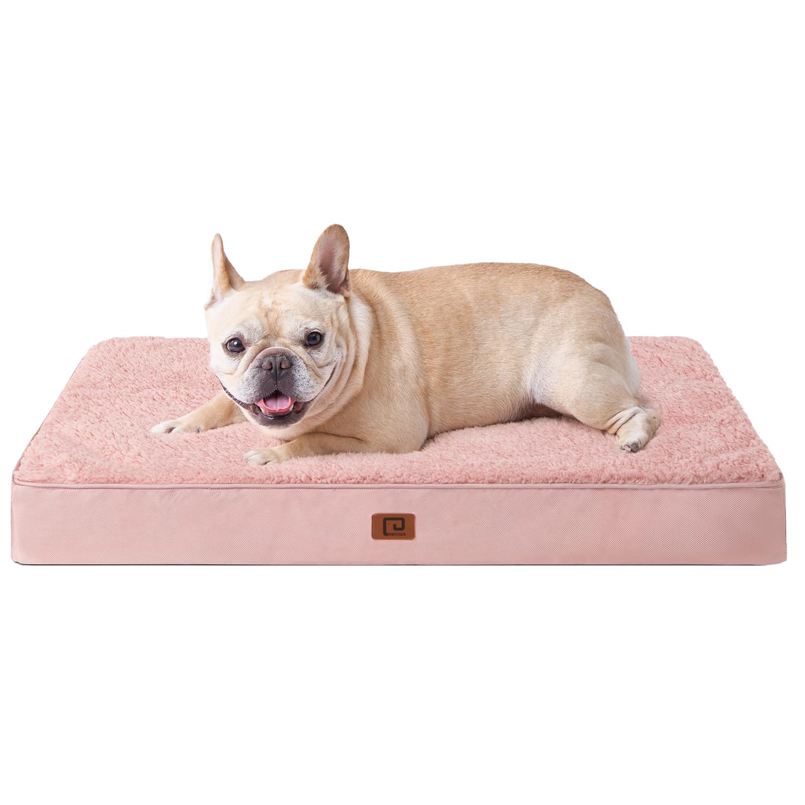 EHEYCIGA Cuccia Cane Interno Taglia Media, (76L x 51W cm) Ortopedica Cuscino per Cani, Cuscino Cane Sfoderabile e Lavabile, Ortopedico Lettino per Cani, Orthopedic Dog Bed, Rosa