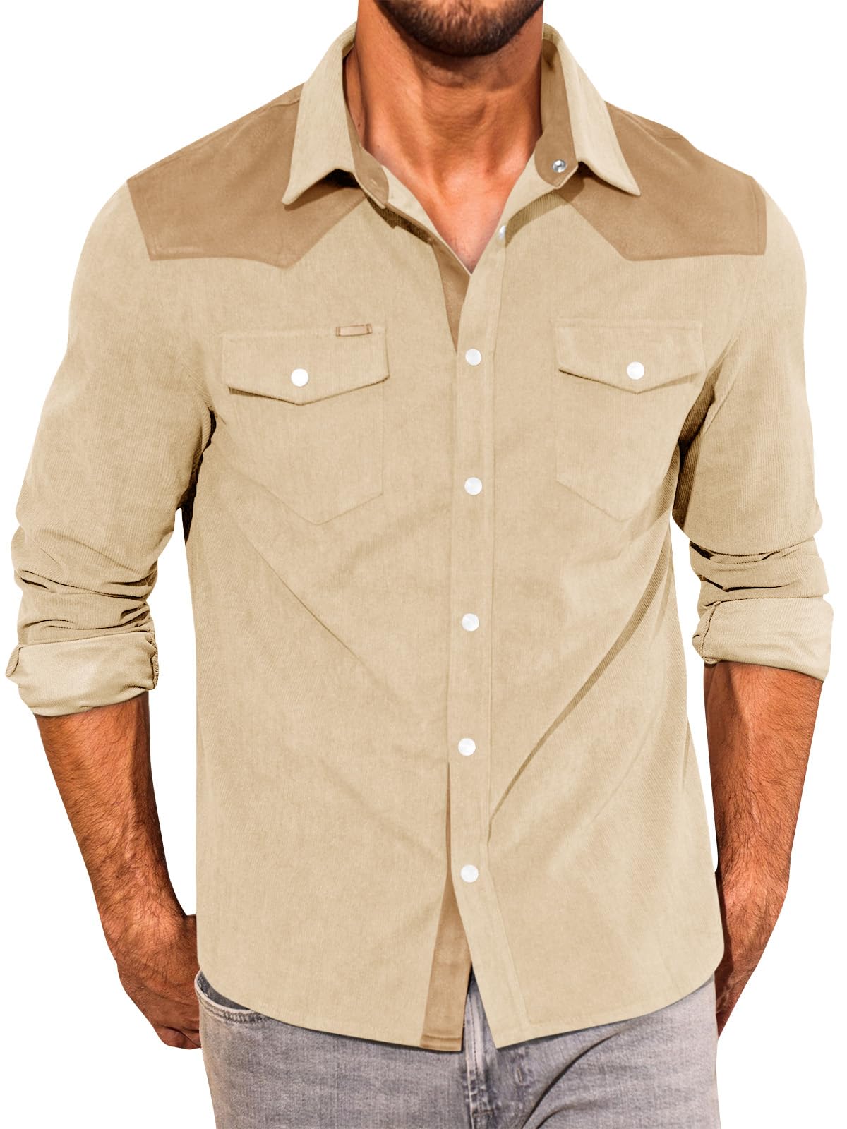 Yousify Corduroy Western Shirt