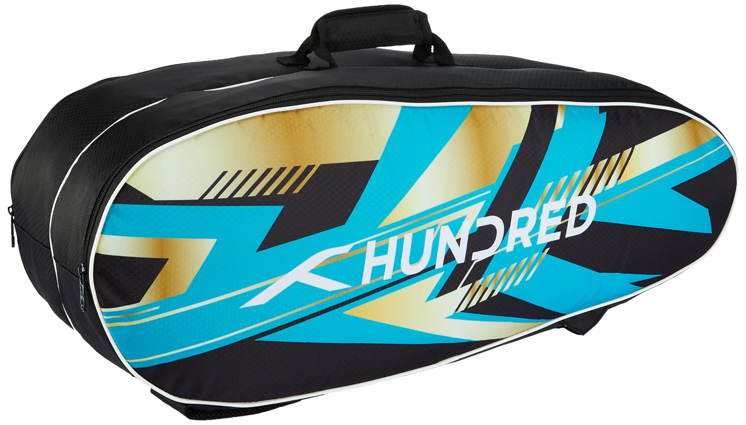HUNDRED Zest Badminton And Tennis Racquet Kit Bag (Royal Blue, Size: Medium/9in1) | Material: Polyester | Multiple Compartment With Side Pouch | Easy-Carry Handle | Padded Back Straps