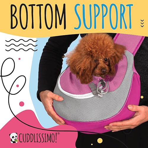 Vista 30 de Transportador de eslingas para mascotas, perro pequeño, gato, bolso portamascotas, seguro, reversible, cómodo, lavable a máquina, bolsa ajustable