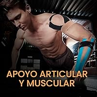 Vista 5 de OK TAPE Cinta de kinesiología, cinta atlética elástica de algodón original regular para apoyo y recuperación, cinta deportiva, rollo sin cortar de 2