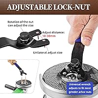 Vista 7 de Juego de 5 discos de tallado de madera con llave universal para amoladora angular de 4 o 4 12 pulgadas con eje de 58 pulgadas, amoladora de disco