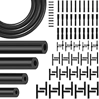 YIENFBEV 84-Pc Silicone Vacuum Hose Kit: 6.6FT Hoses (1/8"-1/4") + 80 Connectors for Automotive Engine Repair