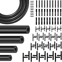 84 PCS Vacuum Lines Automotive Kit, 6.6FT Silicone Vacuum hoses (1/4", 3/16", 5/32", 1/8") with 80 Vacuum Line Connectors, Engine Vacuum Hose Kit for Automotive Replacement Vacuum Hoses
