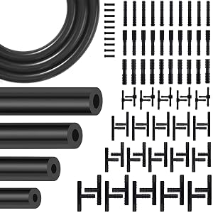 84 PCS Vacuum Lines Automotive Kit 6 6FT Silicone Vacuum hoses 1 4 3 16 5 32 1