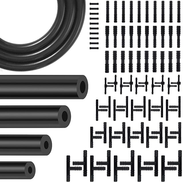 84 PCS Vacuum Lines Automotive Kit 6 6FT Silicone Vacuum hoses 1 4 3 16 5 32 1