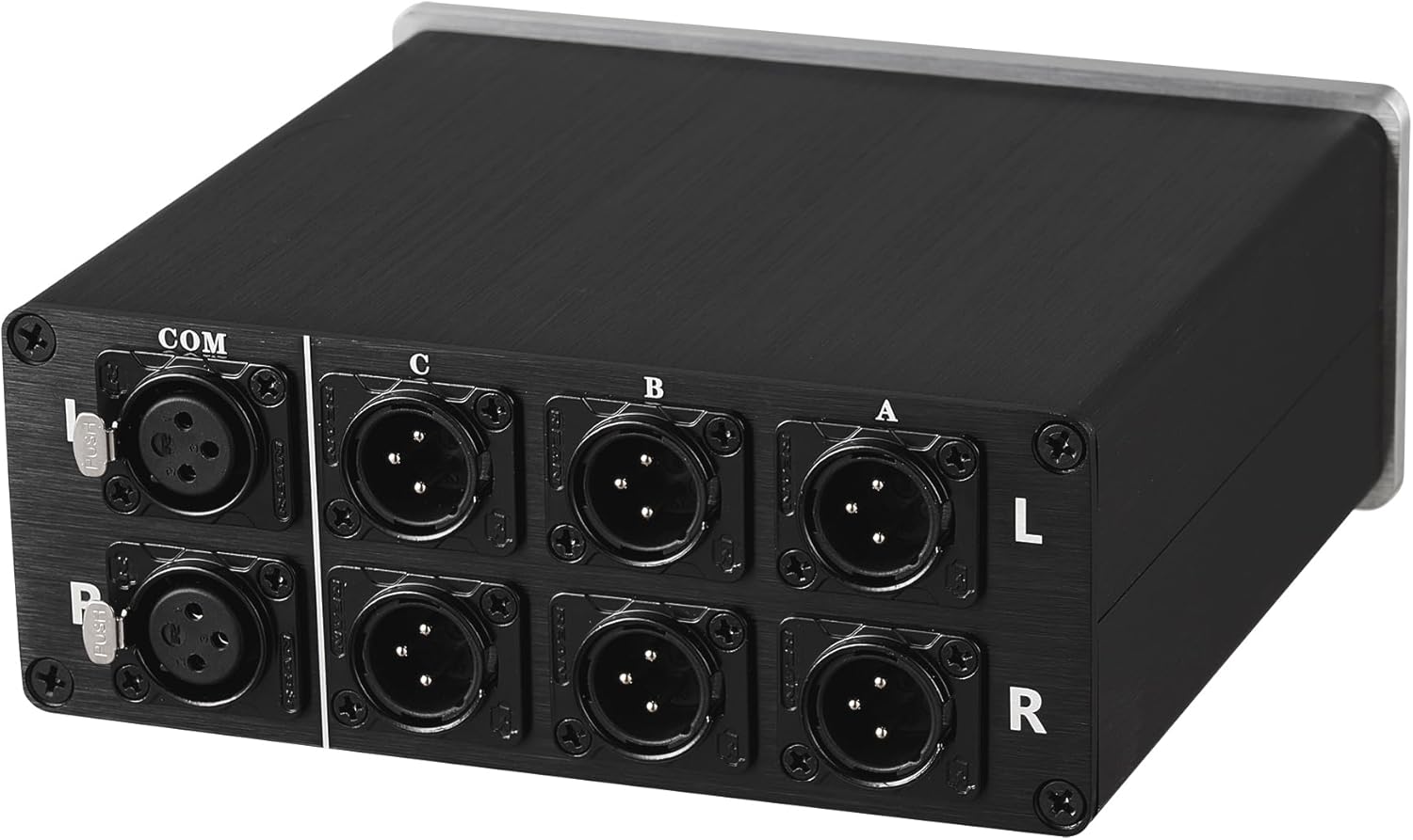 1 to 3 XLR Audio Switch, 3-Channel Stereo Passive Selector, Balanced Signal Converter with Volume Control (XLR 1-3VOL)