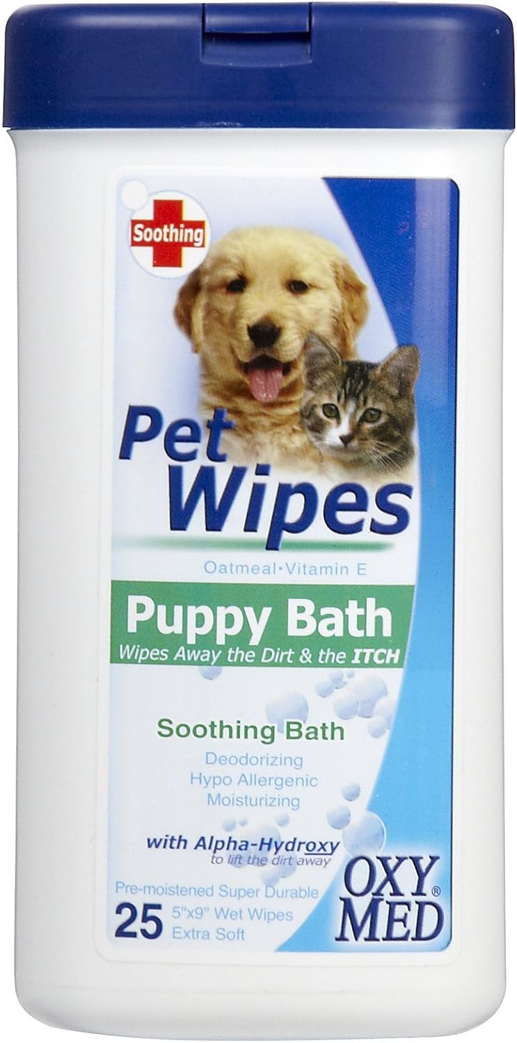 Pet Grooming Wipes Tropiclean Puppy Bath Wipes, 25 Count