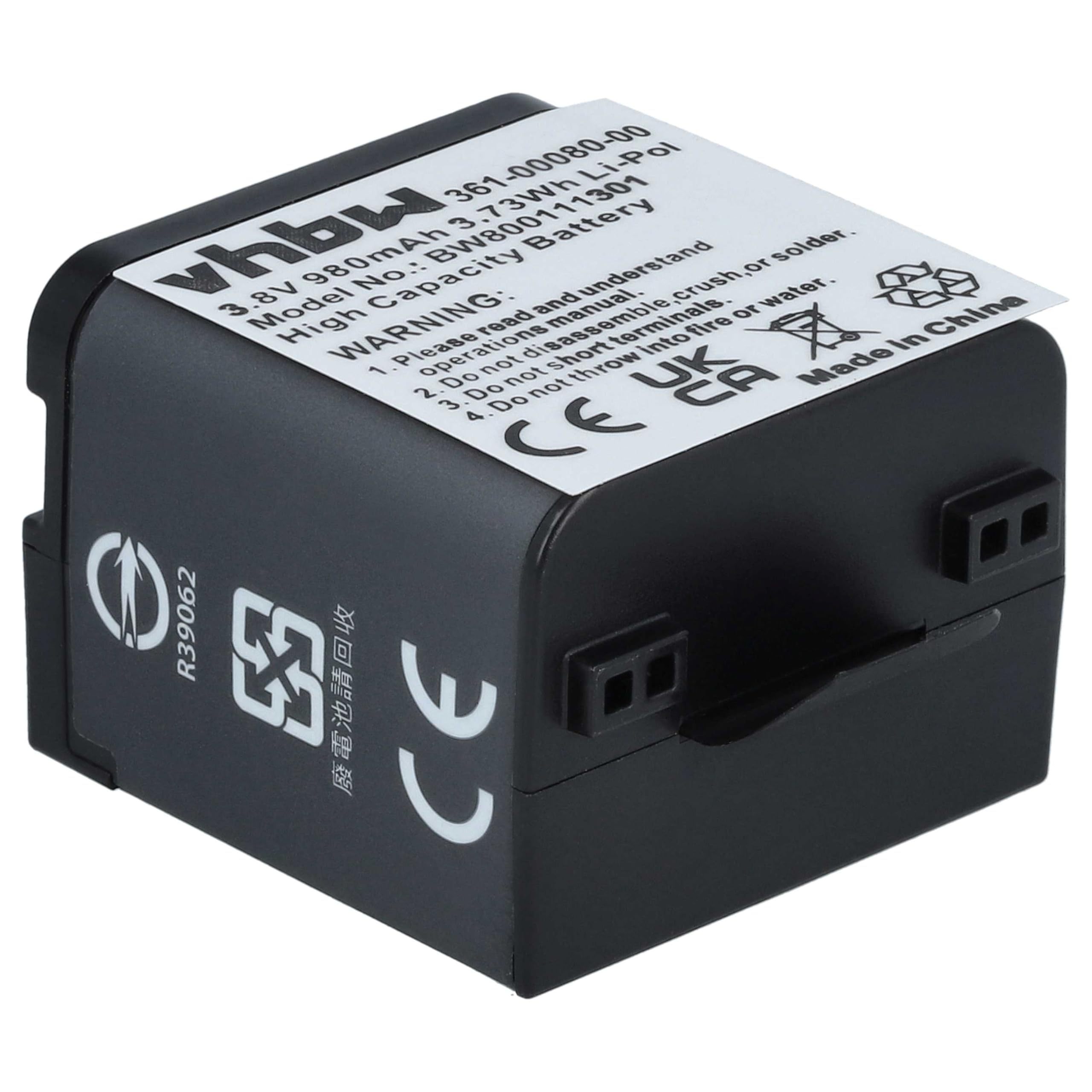 vhbw 2X Batterie Compatible avec Garmin Virb X