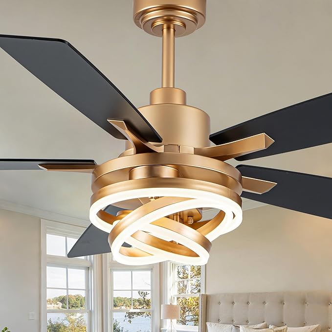 Ventilador de Techo 52 Pulgadas Con Luz LED Control Remoto 1