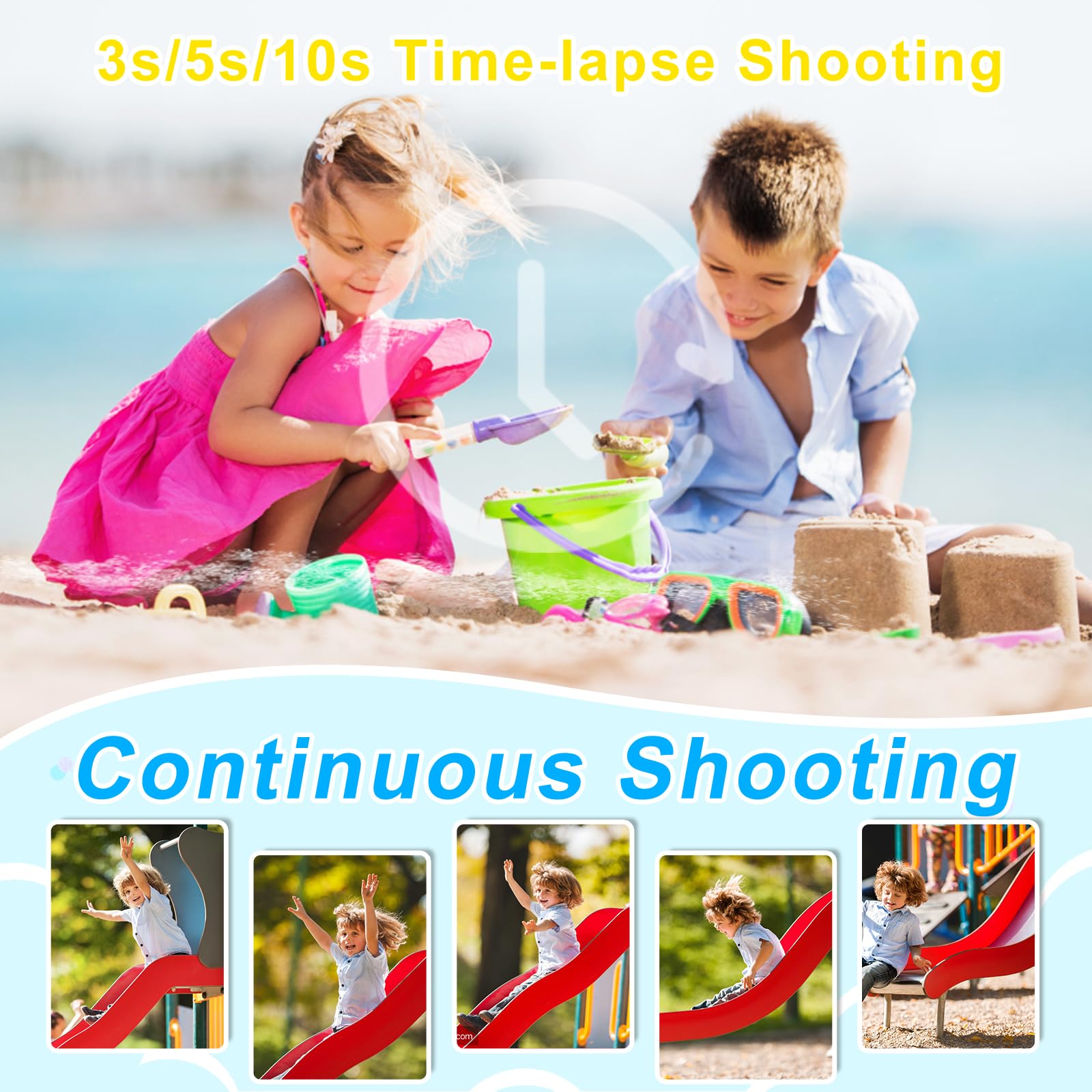 USHNNG Nstant Prnt Camera For Kds 12MP Dgtal Camera For Kds Aged 3-12 Nk Free Prntng