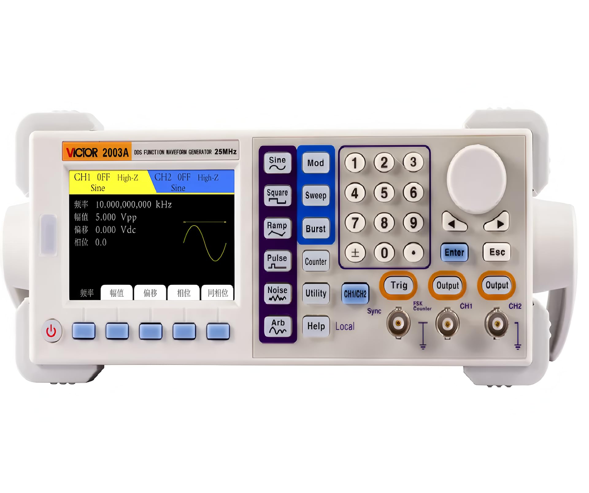 RUOSHUI 2003A(25MHz)/2004A(40MHz)/2006A(60MHz) signal generator Two-Channel Function/Arbitrary Waveform Generator High Accuracy Frequency 32-Bit Counter?(RUOSHUI 2003A)