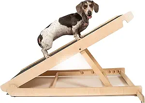 Pawnotch USA Made Adjustable Dog Ramp for All Dogs and Cats - Dog ramp for Couch or Bed with Paw Traction Mat - 40" Long and Adjustable from 14” to 24” - Rated for 200LBS - Dog Ramp for Small Dogs