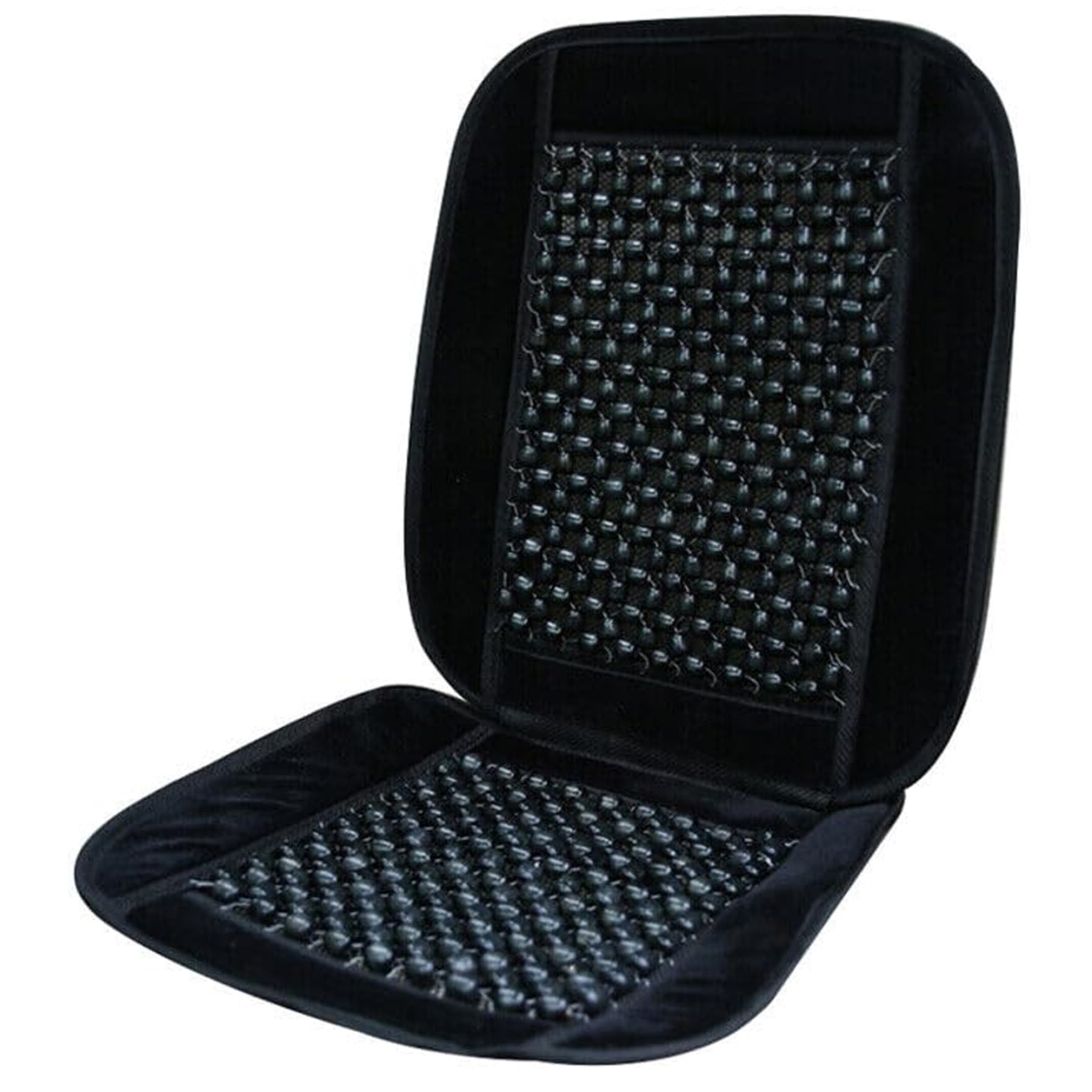 Cojín de asiento del conductor del automóvil con cuentas de madera, cubiertas de asiento de cuentas naturales para automóviles, cubiertas de asiento con cuentas enceradas pulidas transpirables, cubie