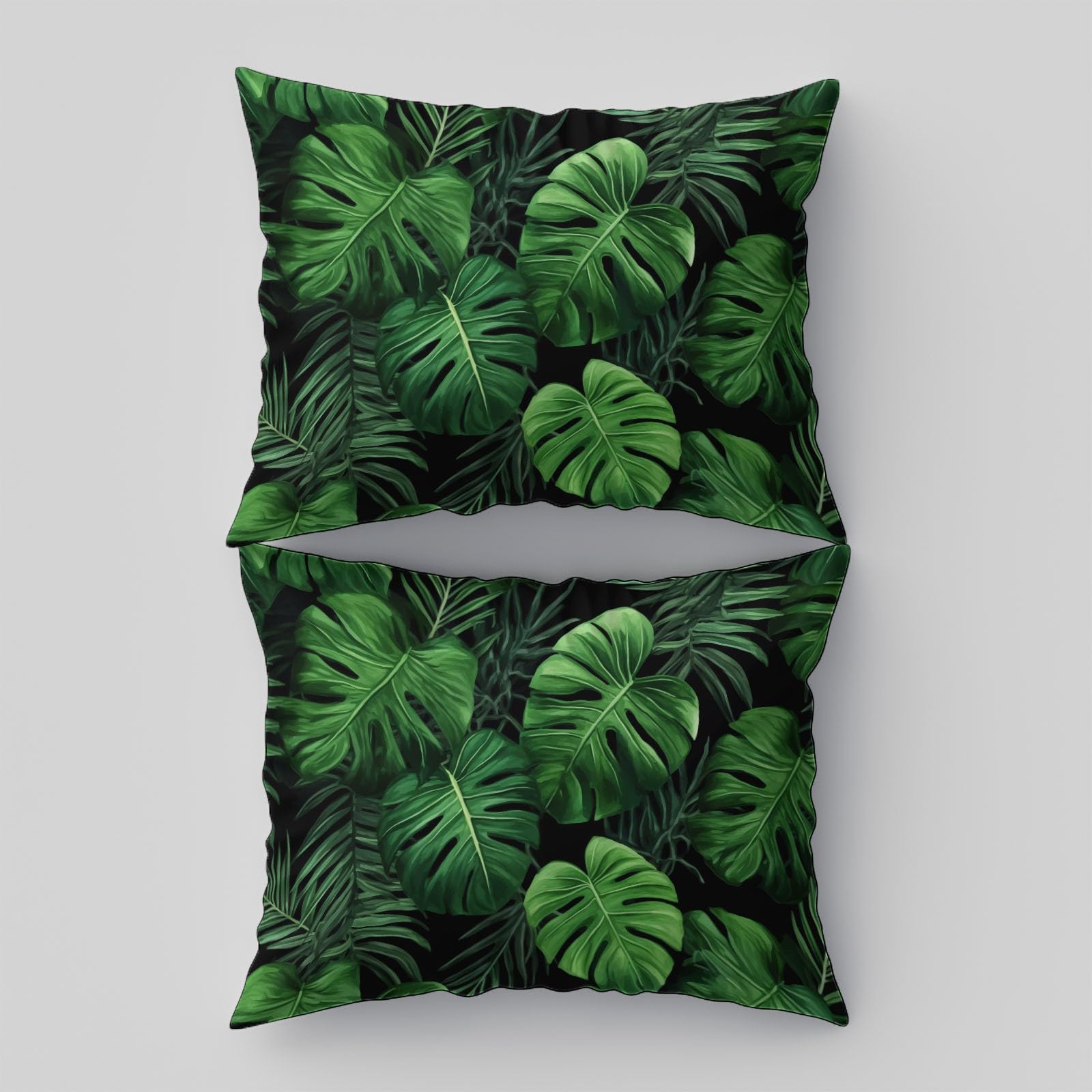Zestaw pościeli Tropicalplantsmonstera miękki zestaw pościeli ze szczotkowanej mikrofibry poszewka na kołdrę z poszewkami na poduszki 230 x 220 cm prezenty dla mamy sypialnia dekoracja leśna zieleń