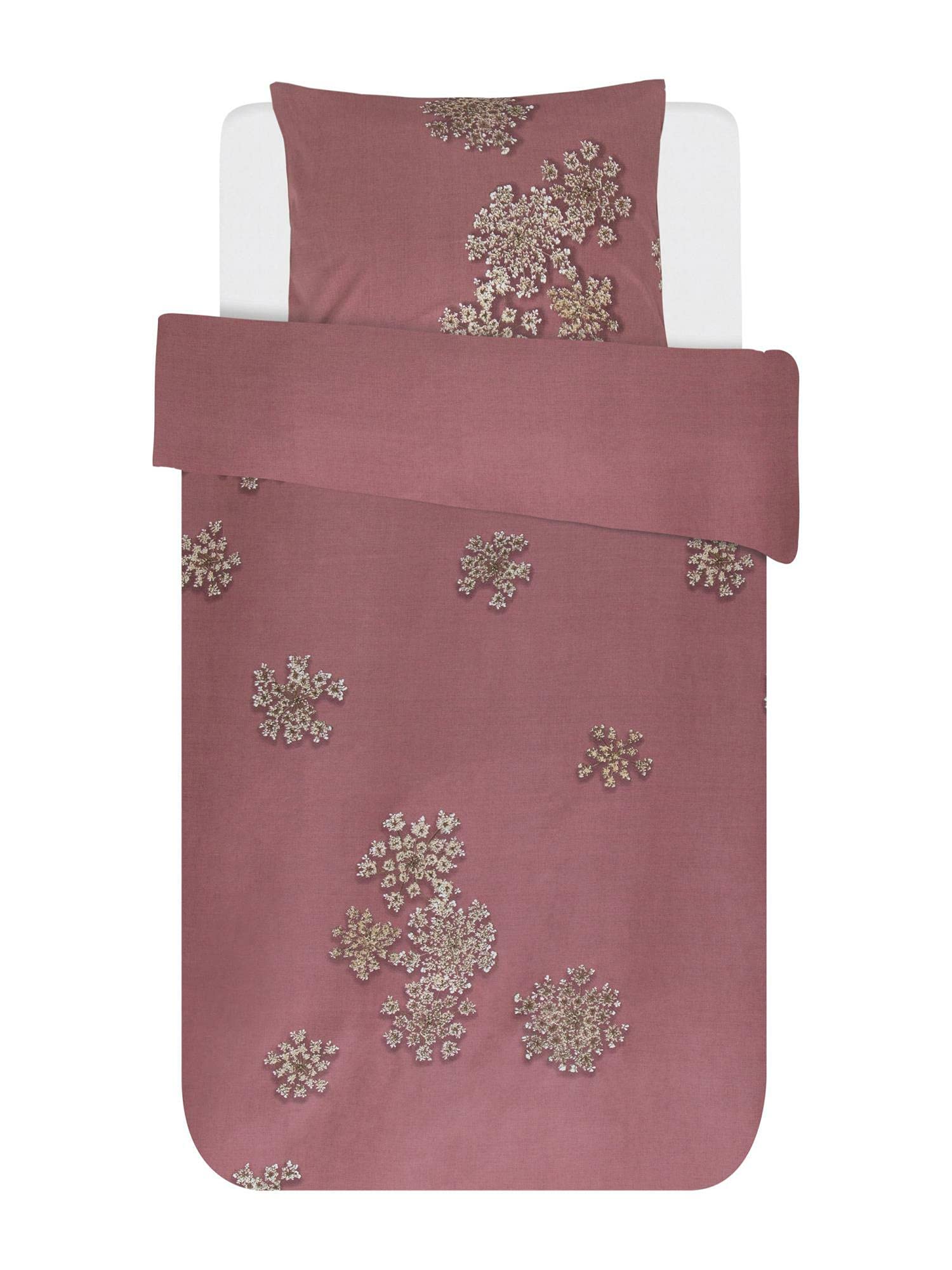 Essenza Bettwäsche Lauren Duvet I Größe 135x200 80x80 cm I Farbe Dusty Rose