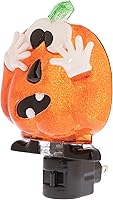 Vista 9 de Creative Hobbies Holiday Decor Night Lights - Featuring Halloween Jack O' Lantern Pumpkin and Black Cat with Rotational Socket and On/Off Switch
