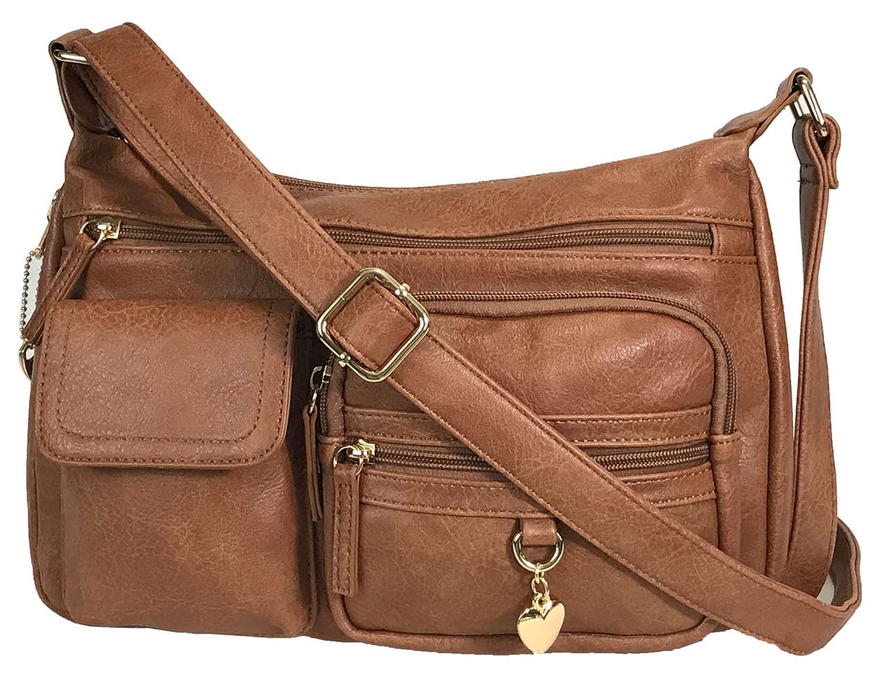 Front Pockets side Locking Concealed Carry Purse CCW Crossbody Bag