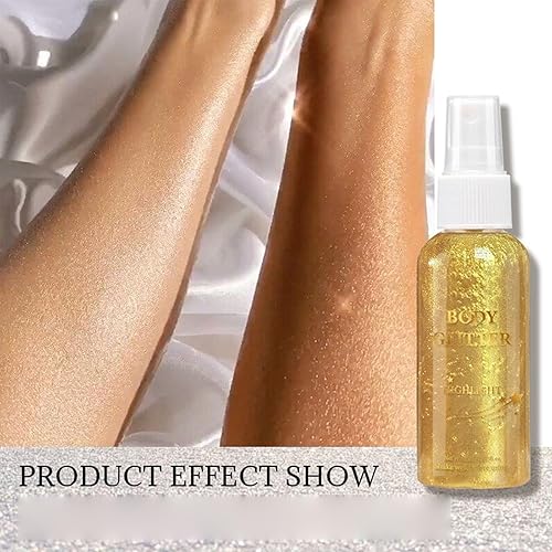 Glitter Body Spray,1 Count Shimmering Spray,Body Glitter Sprays,Sparkling Sprays,Body Makeup for Women & Girls,Cosmetic Product for Party (02)(01)