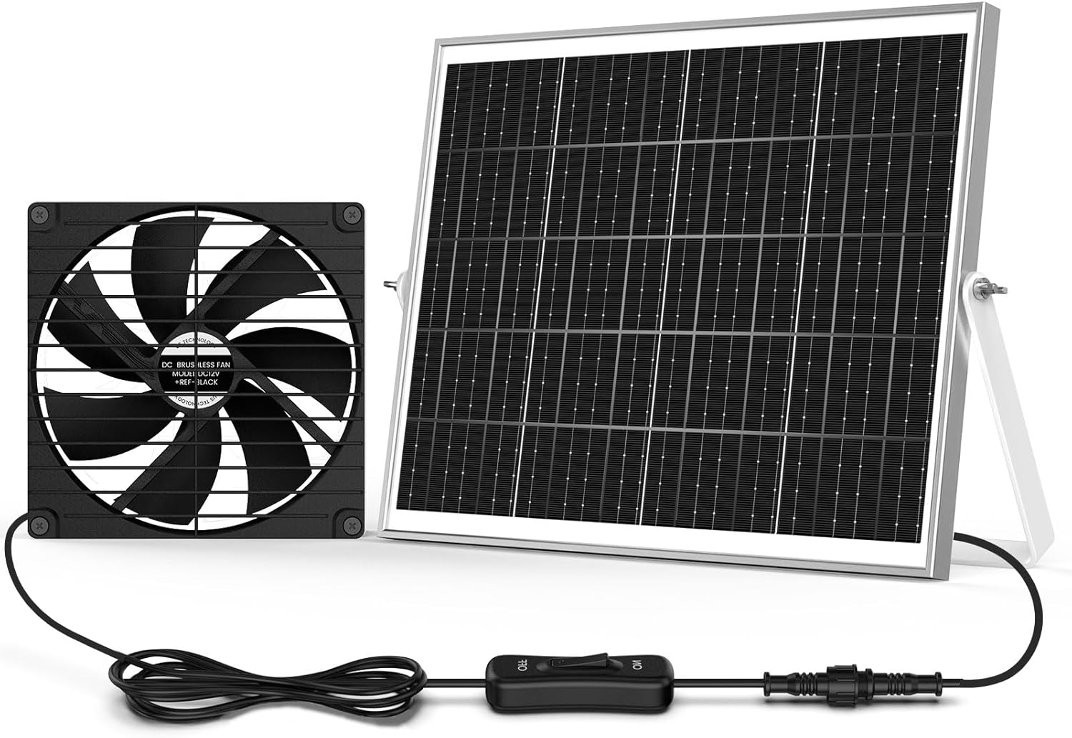 7.1″ Massive Photo voltaic Greenhouse Fan, 25W Photo voltaic Powered Vent Exhaust and Consumption Rooster Coop Fan Out of doors Waterproof, 16.5 ft Wire, Sturdy Airflow for Shed Doghouse Cabin Air flow Air Circulation