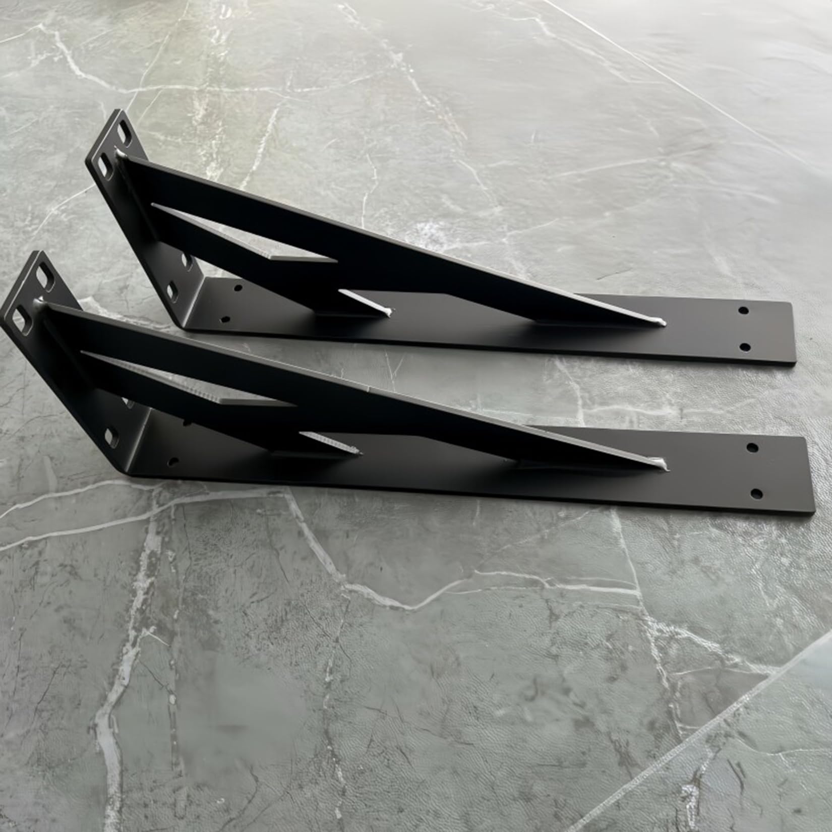 2 Piezas Soportes para Estantes de Pared, Escuadra para Estanterías,Soporte para Estanterías Pesados,Soportes Estantes Triangulares de 90 Grados Angular,con Tornillos (60cm)