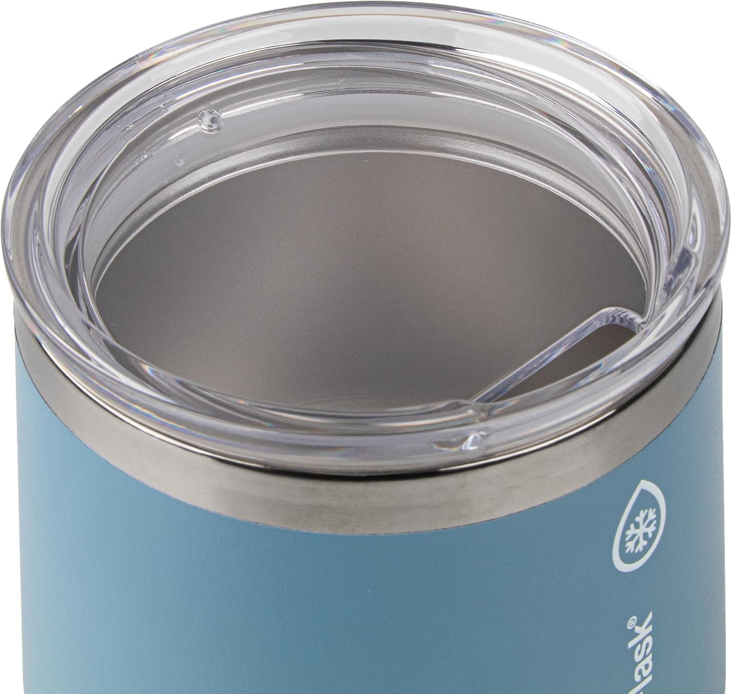 ThermoFlask Drinkware Wine Tumbler - Double-Wall Tumbler for Cold & Hot Drinks - Lightweight & Simple Drink Cup with Lid - Modern & Durable Drinking Cup - 12 oz, Dusty Blue