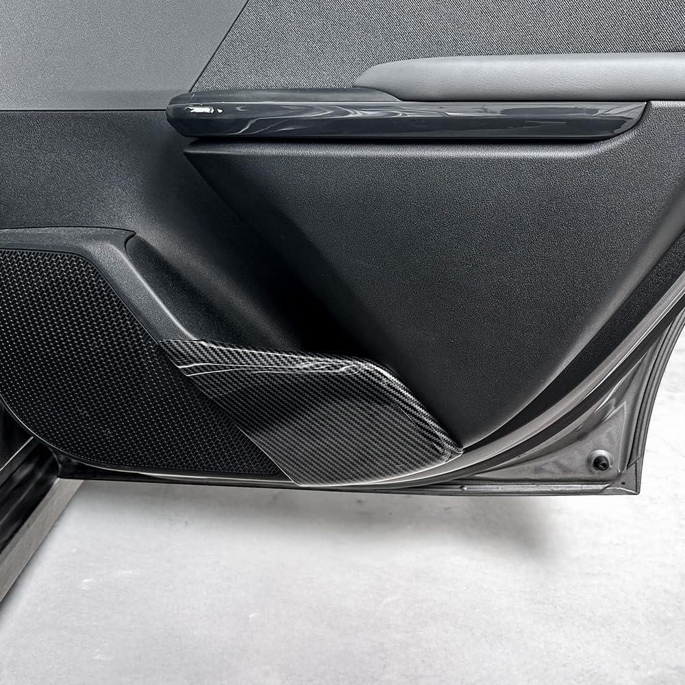 Cnaurda Car Door Bottom Anti-Kick Panel Cover Compatible with KIA K4 2025 2026 LHD/RHD Accessories (Carbon Fiber)