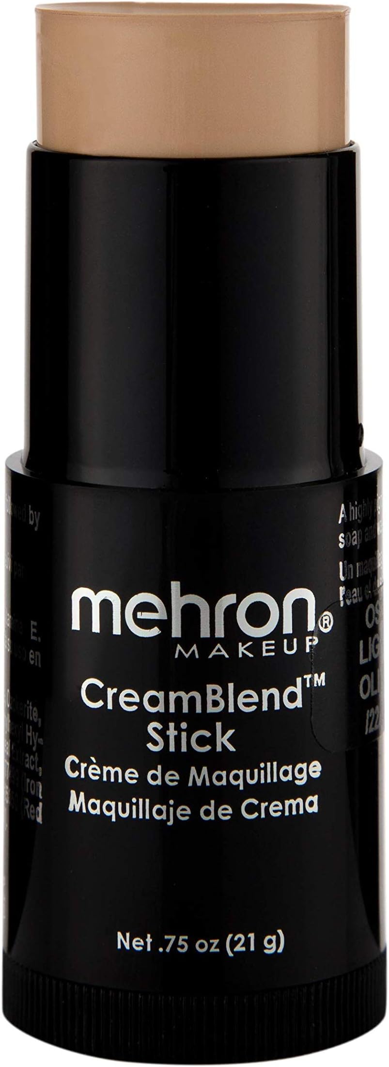 MehronMakeup CreamBlend Stick | Face Paint, Body Paint, & Foundation Cream Makeup| Body Paint Stick .75 oz (21 g) (Light Olive)