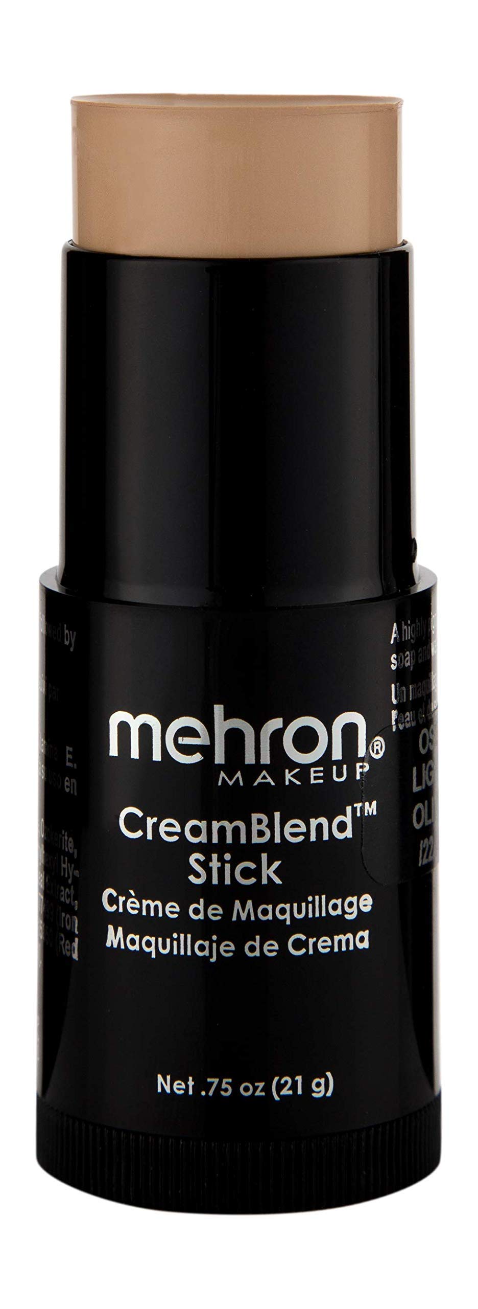 MehronMakeup CreamBlend Stick | Face Paint, Body Paint, & Foundation Cream Makeup| Body Paint Stick .75 oz (21 g) (Light Olive)