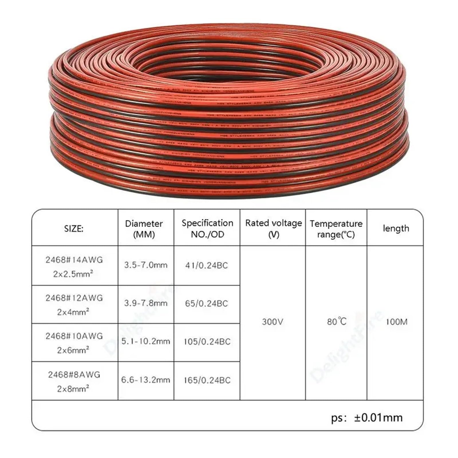 Kabel fotowoltaiczny czysty drut miedziany czerwony czarny 2-pinowy 14 12 10 8 AWG przedłużacz kabla elektrycznego do samochodu Kabel rozruchowy do akumulatora panel słoneczny silnik falownika