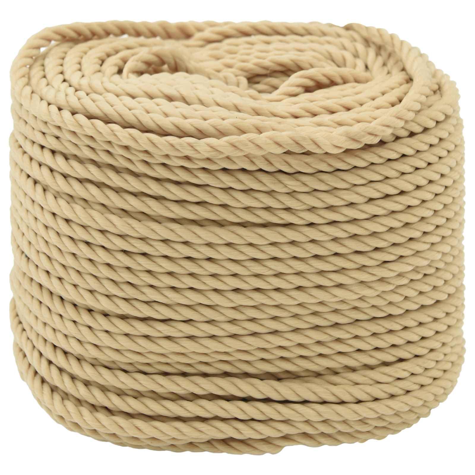 Corda per barca in polipropilene PP, 25 m x 0,5 cm, corda naturale per vela, barca, yacht, outdoor, per fissare e tendere in caso di pioggia e raggi UV