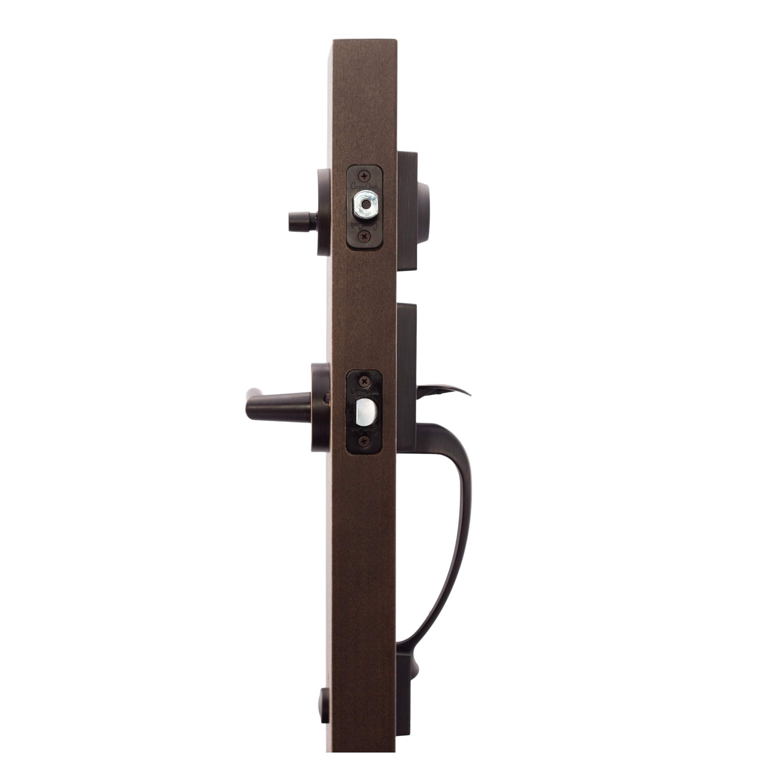 Copper Creek FZ2610XML-TB Craftsman Front Entrance Handleset in