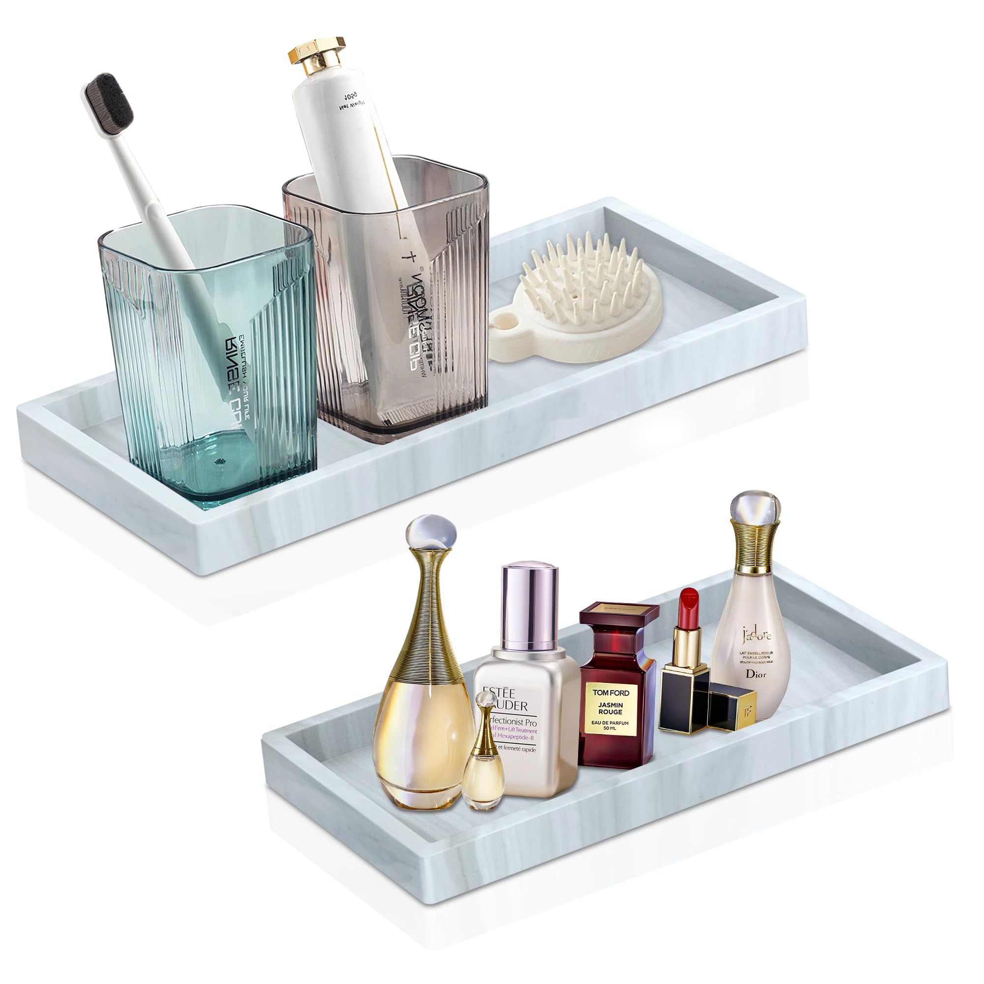 Plateau de salle de bain incassable organisateur commode pour flacon savon