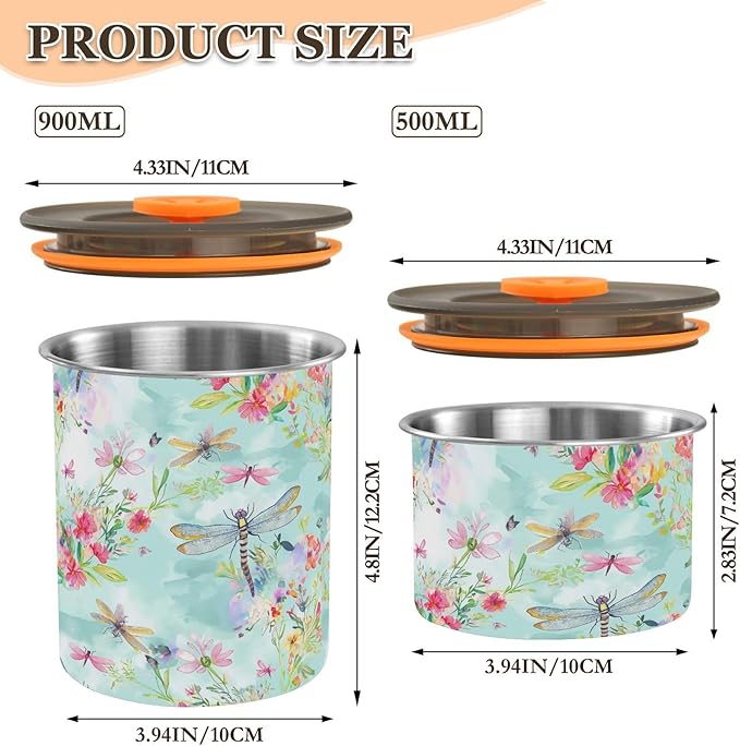 Frasco de Almacenamiento de Acero Inoxidable Hermético 900ML miniatura 3