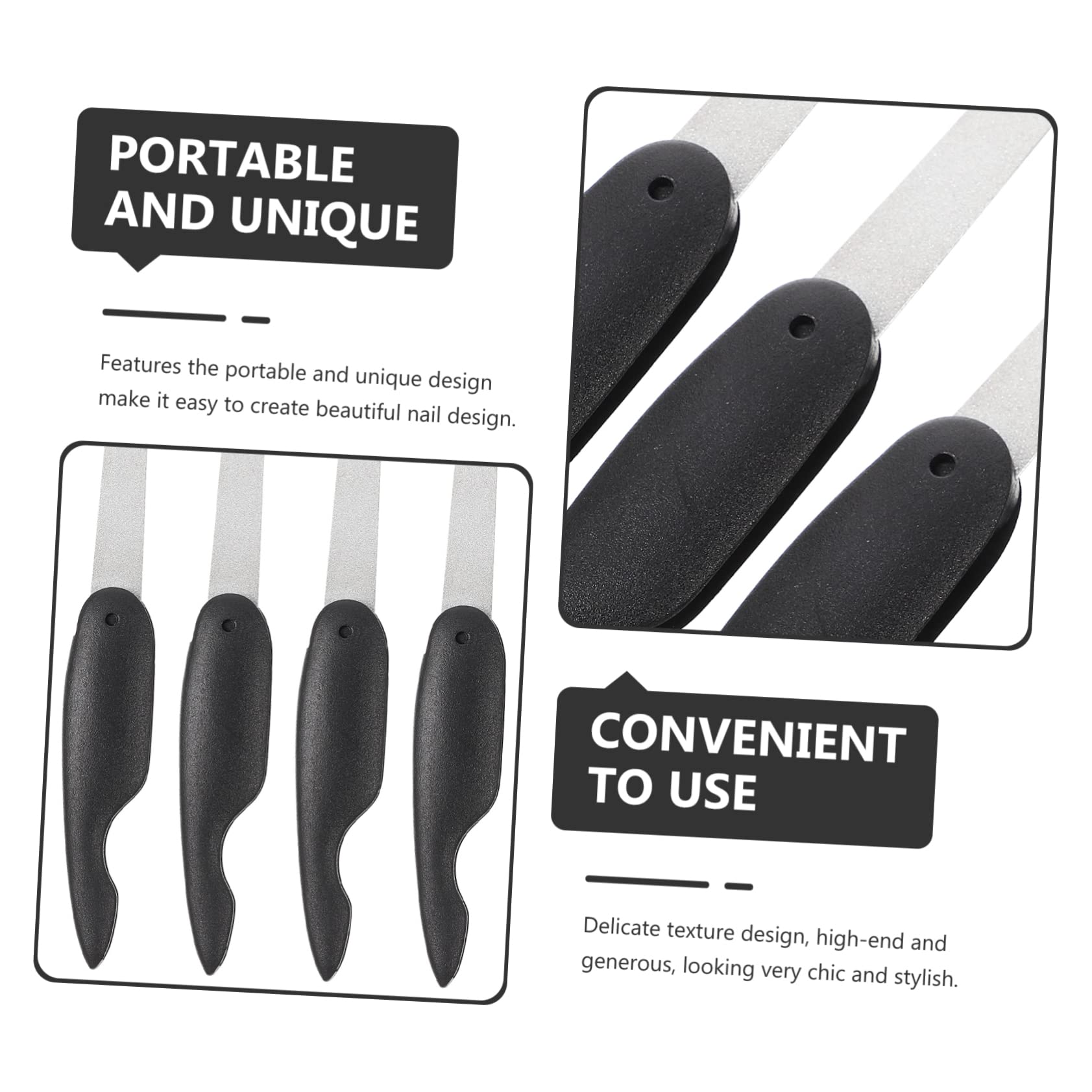 Healvian 4 Set Di Manicure Per Unghie Piccoli Buffer Per Unghie Lime Per Unghie Pieghevoli Lime Per Tagliare Le Unghie Per Le Donne 6 Pezzi*4