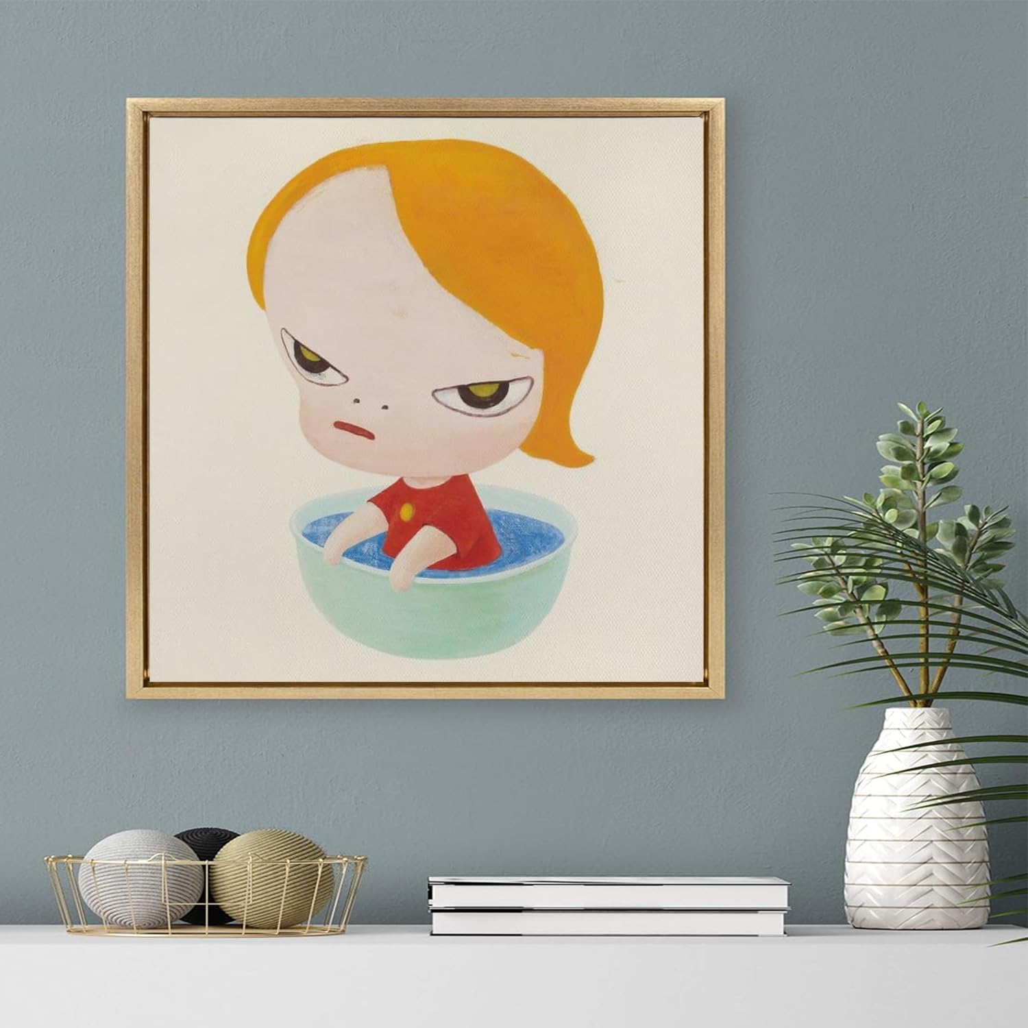 Amazon.co.jp: 奈良美智ポスター《永遠に反抗的》ウォールアートモダン