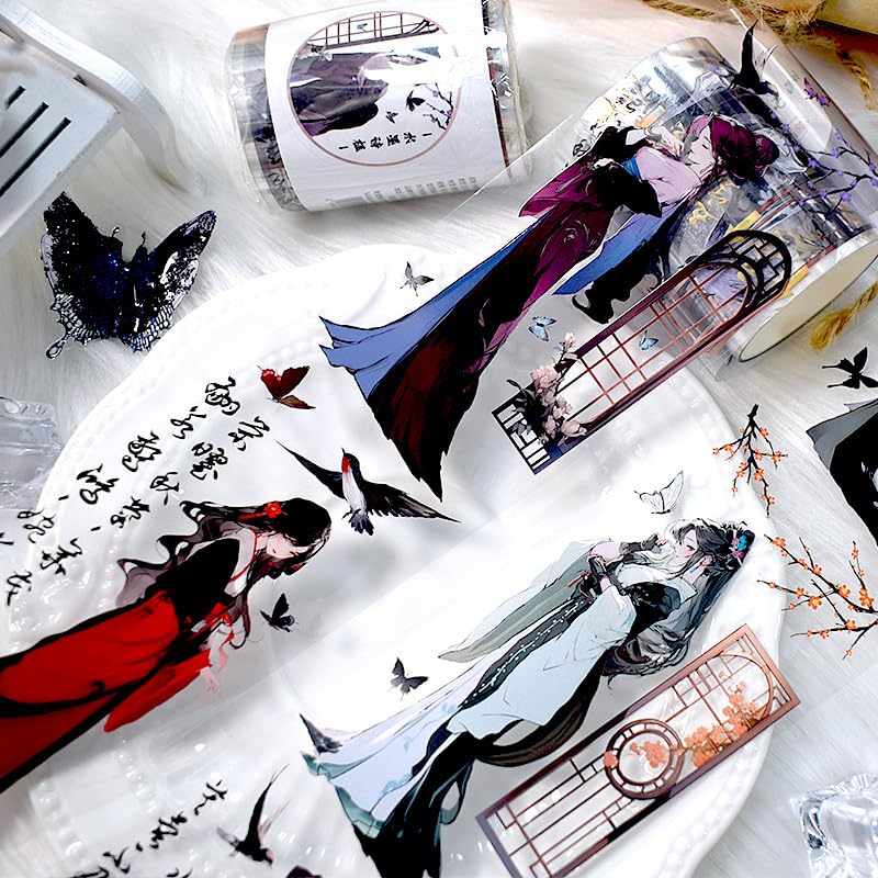 Image of New Popular PET Tape Modern Girls Collage Glossy Washi Tape for Decoration Small Fresh Flower Materials (90722)