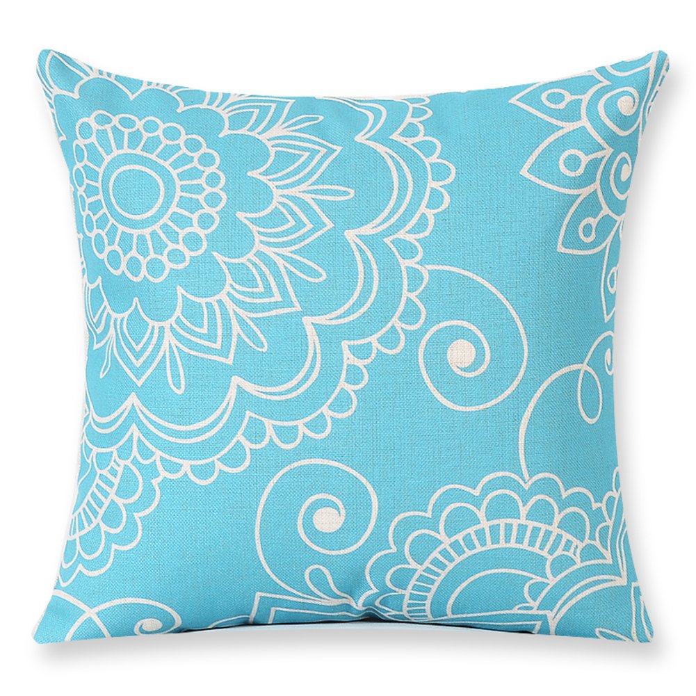 Coussin de canapé 60x60 oreiller moderne en coton mélangé géométrique multicolore
