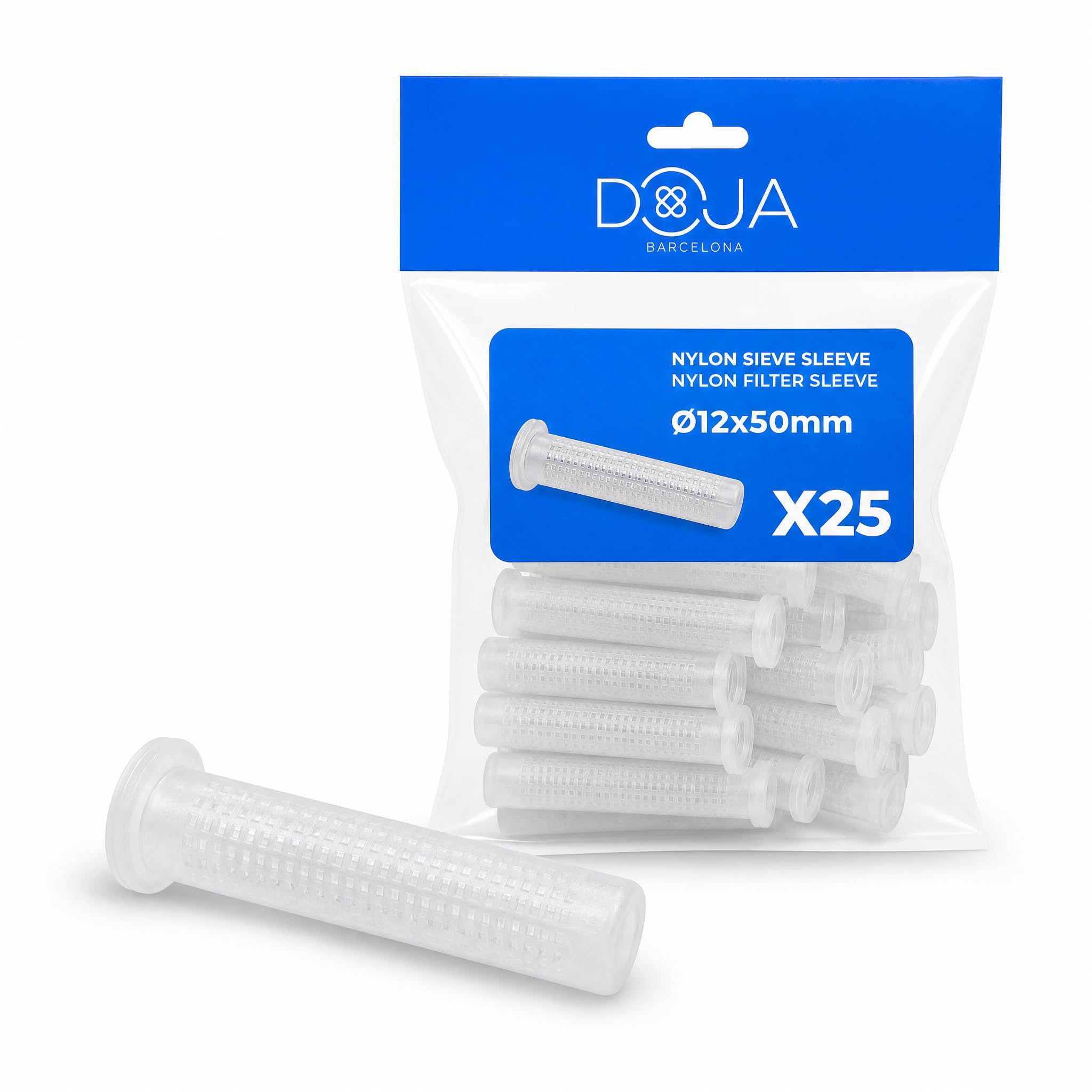 Tamiz Nylon Ancoraggio Chimico DOJA Barcelona Pack 25-12x50mm Tasselli a Calza Barra Filettata