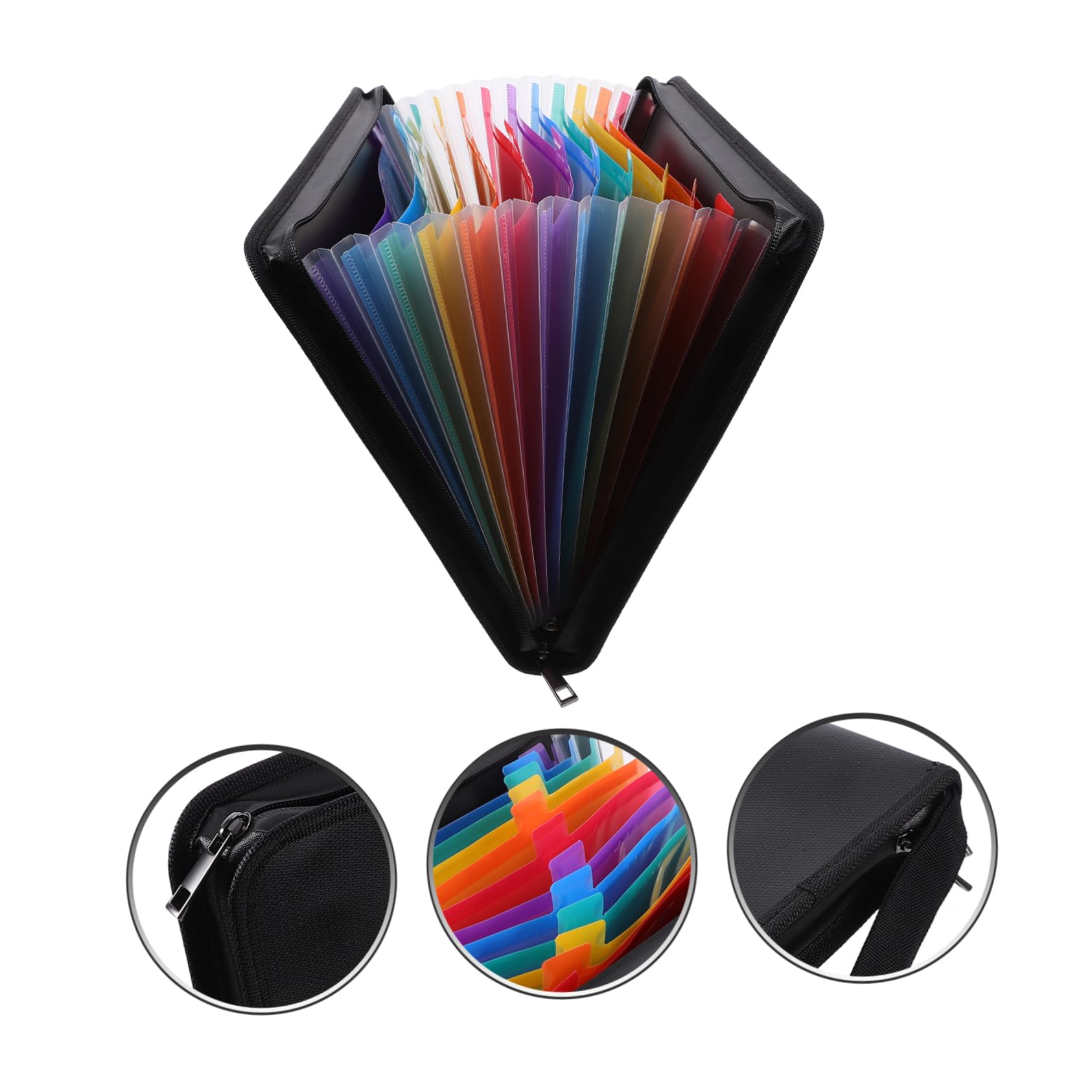Hemobllo Portadocumenti Espandibile con Scomparti Colorati e Chiusura Zip Organizer Leggero e Resistente per Fatture Ricevute e Contratti per Ufficio e Casa